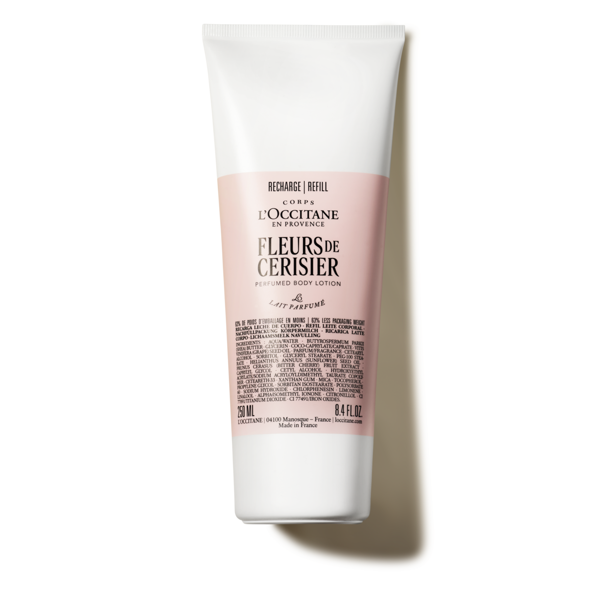 Fleurs de Cerisier perfumed body lotion refill